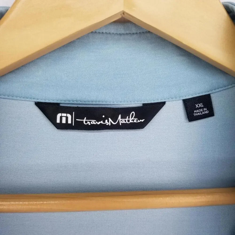 Travis Mathew 1/4 Zip Pullover Shirt Jacket XXL Light Blue Sedona Golf & Resort - Picture 14 of 15